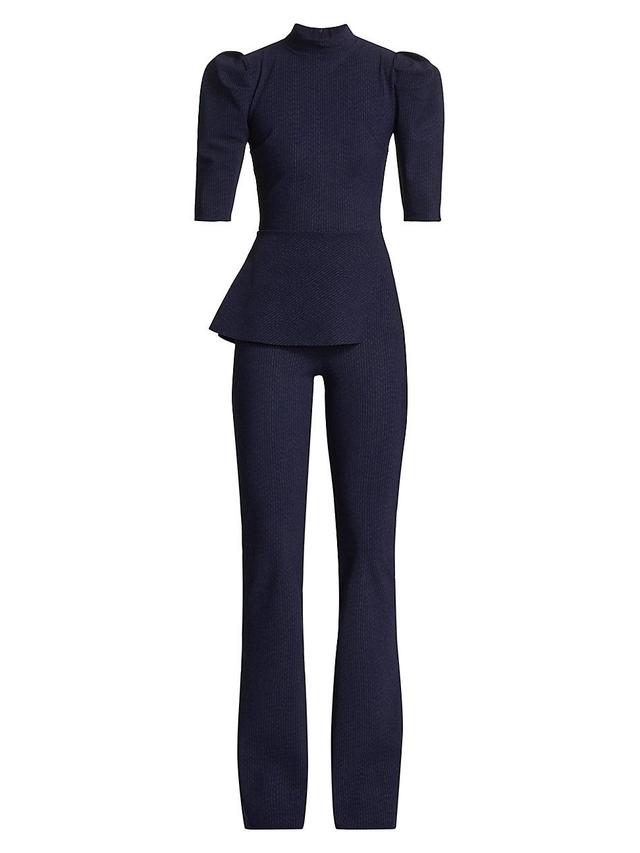 Womens Zusanna Pinstriped Peplum Jumpsuit Product Image