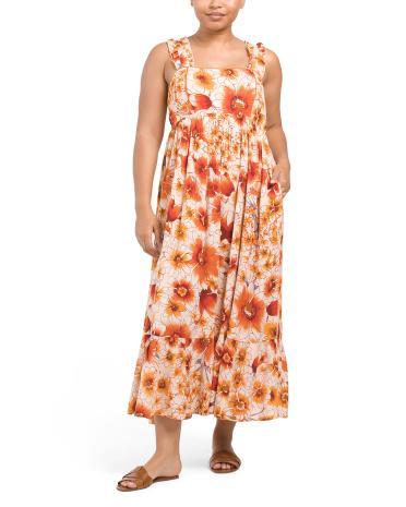 Sleeveless Floral Maxi Dress for Women Product Image