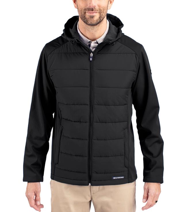 Cutter & Buck Evoke Hybrid Eco Softshell Recycled Full Zip Men's Big & Tall Hooded Jacket Product Image