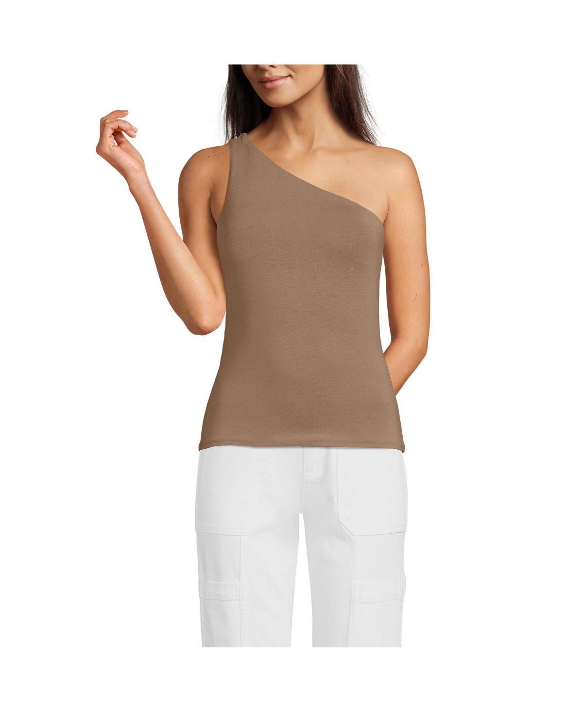 Womens Lands End Slender One-Shoulder Top product image