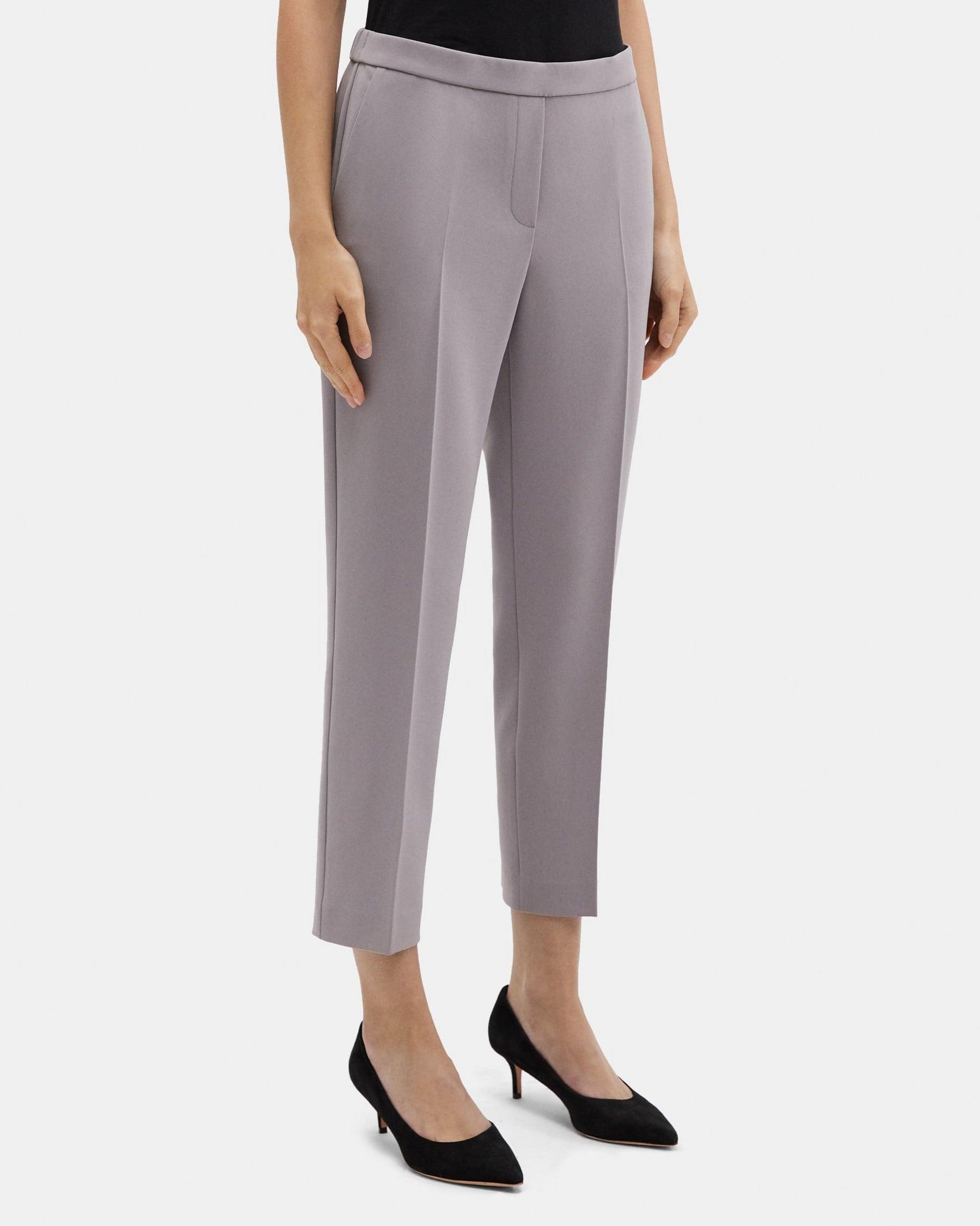 Cropped Slim Pull-On Pant in Crepe Product Image