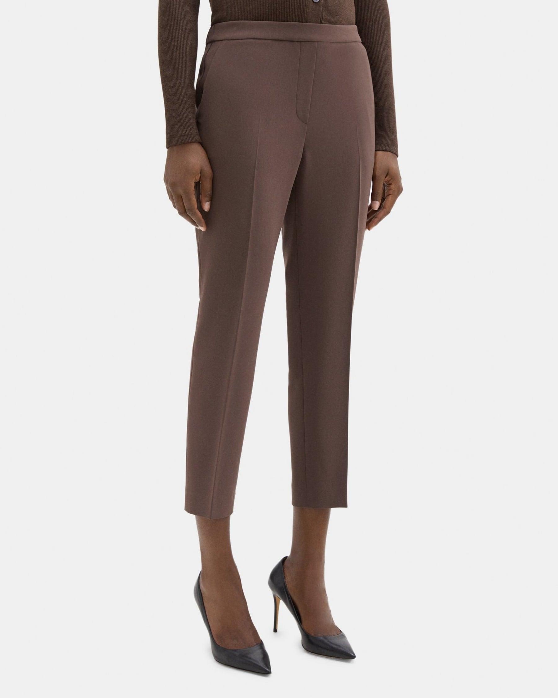 Cropped Slim Pull-On Pant in Crepe Product Image