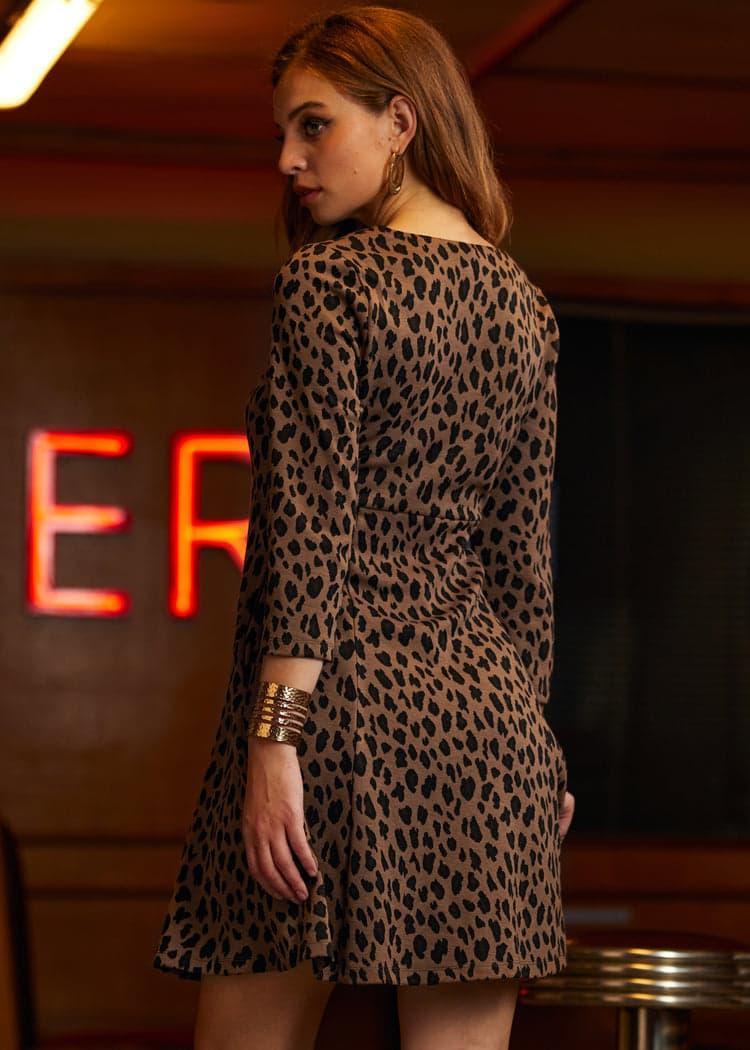 Leopard Hi-Low Empress Dress Product Image