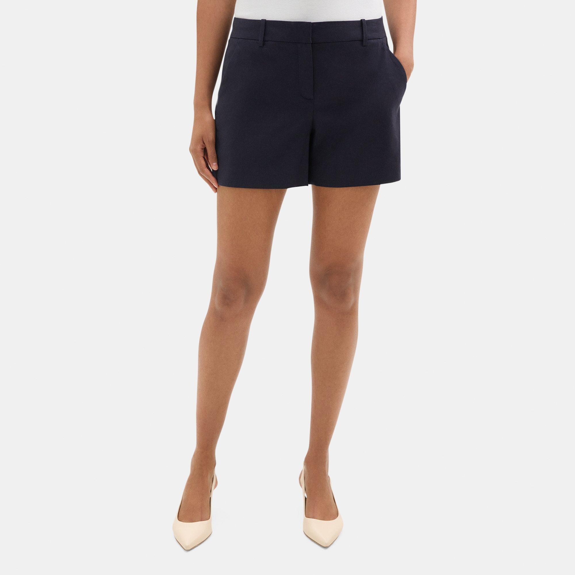 Stretch Linen-Blend Tailored Short | Theory Outlet Product Image