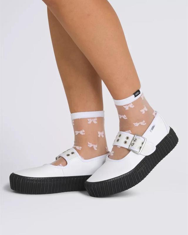 Mesh Bow Half Crew Socks Product Image