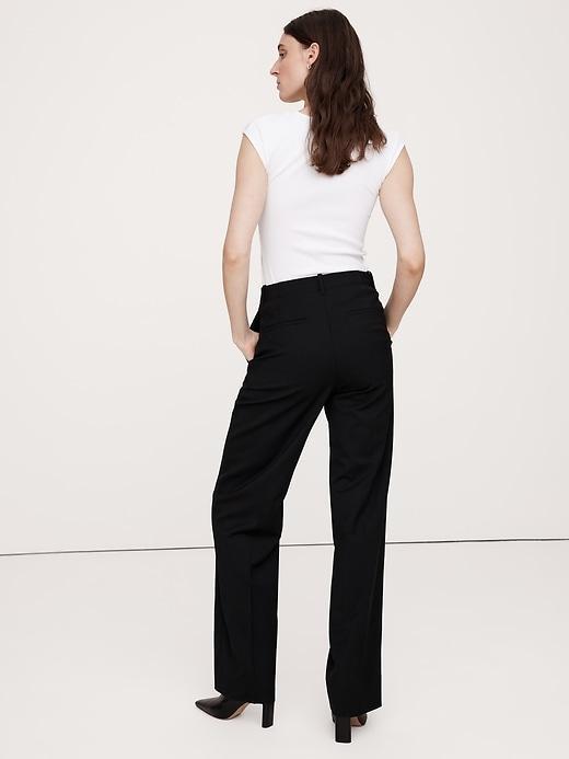 High-Rise Modern Straight Siena Italian Wool Pant Product Image