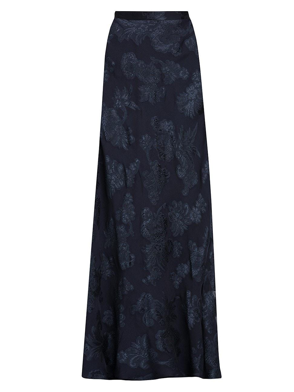 Womens Sheer Filigree Silk-Blend Maxi Skirt Product Image