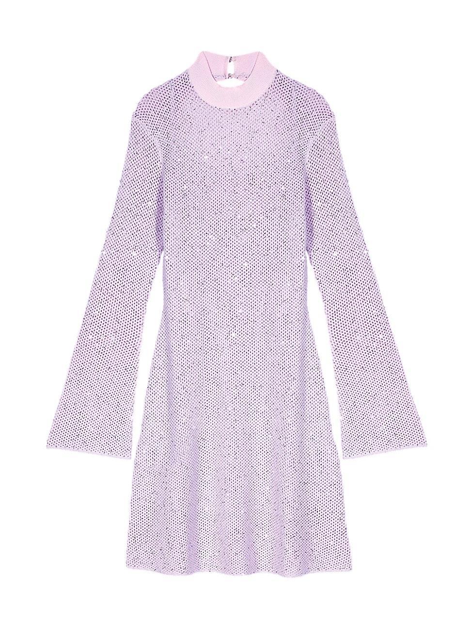 Womens Semi Sheer Knit Dress Product Image