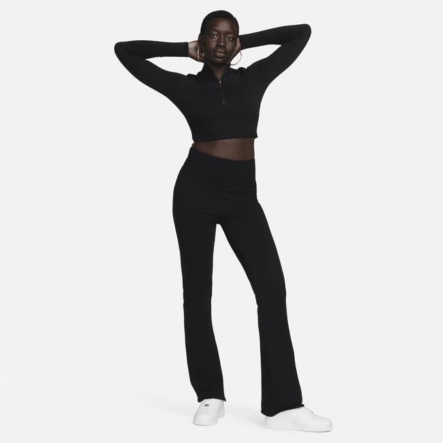 Women's Nike Sportswear Chill Knit Slim Long-Sleeve Cropped Sweater 1/2-Zip Top Product Image