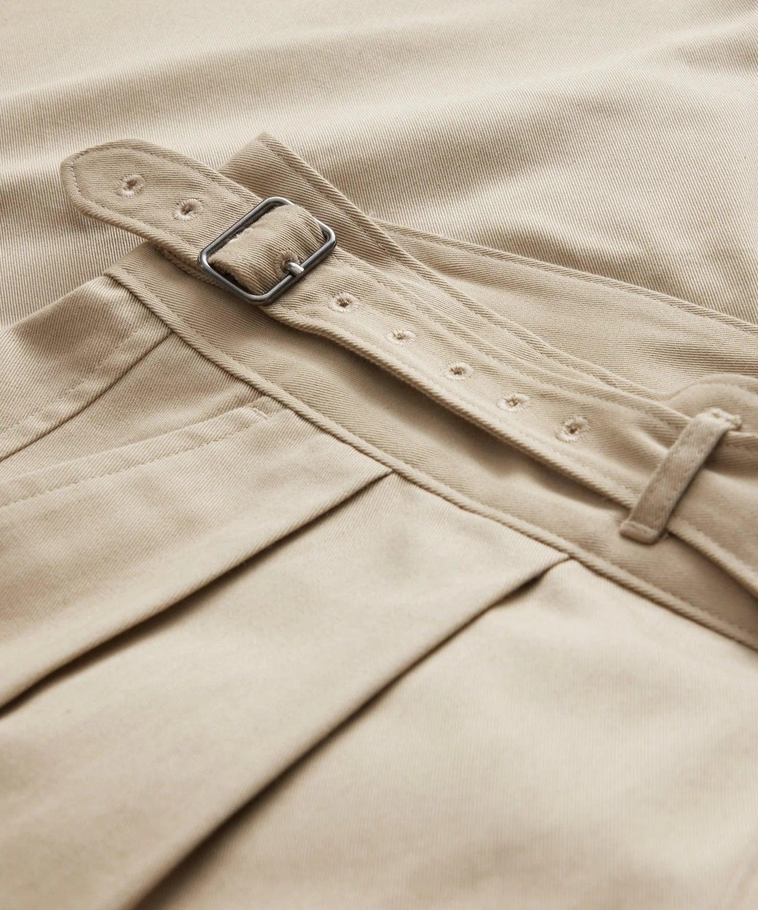 Lightweight Italian Cotton Gurkha Trouser in Sand Stone Product Image