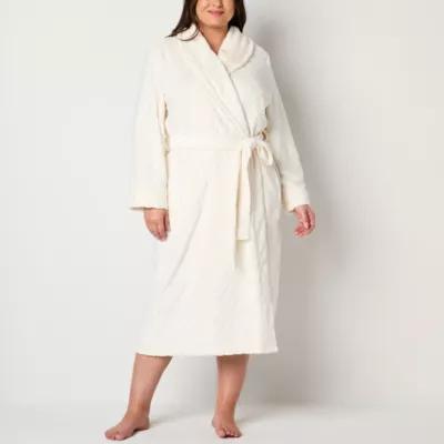 Liz Claiborne Womens Plus Fleece Long Sleeve Long Length Robe Product Image