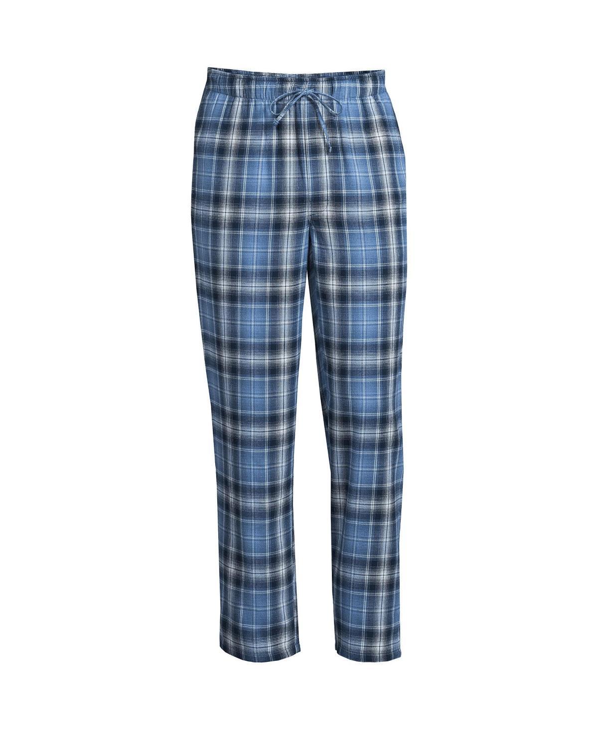 Big & Tall Lands End Flannel Top & Bottoms Pajama Set, Mens Red Shadow Product Image