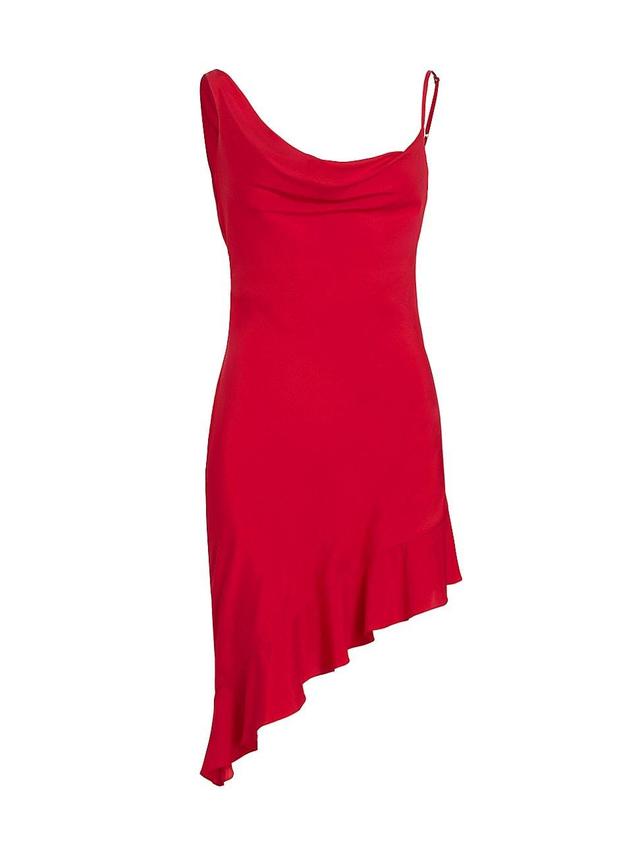 Womens Daphne Silk Asymmetric Minidress Product Image