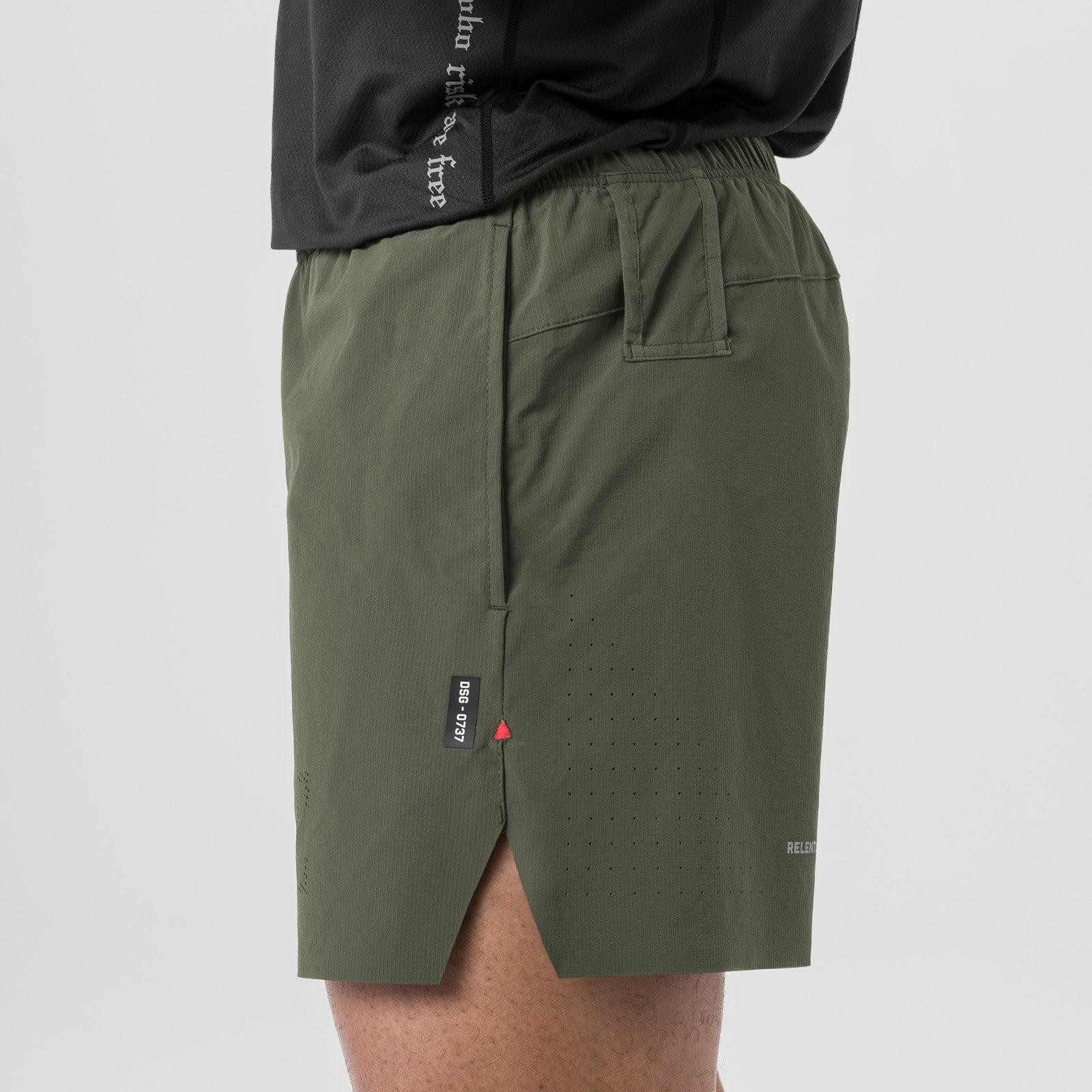 0737. Ripstop 6" Perforated Short - Olive Product Image