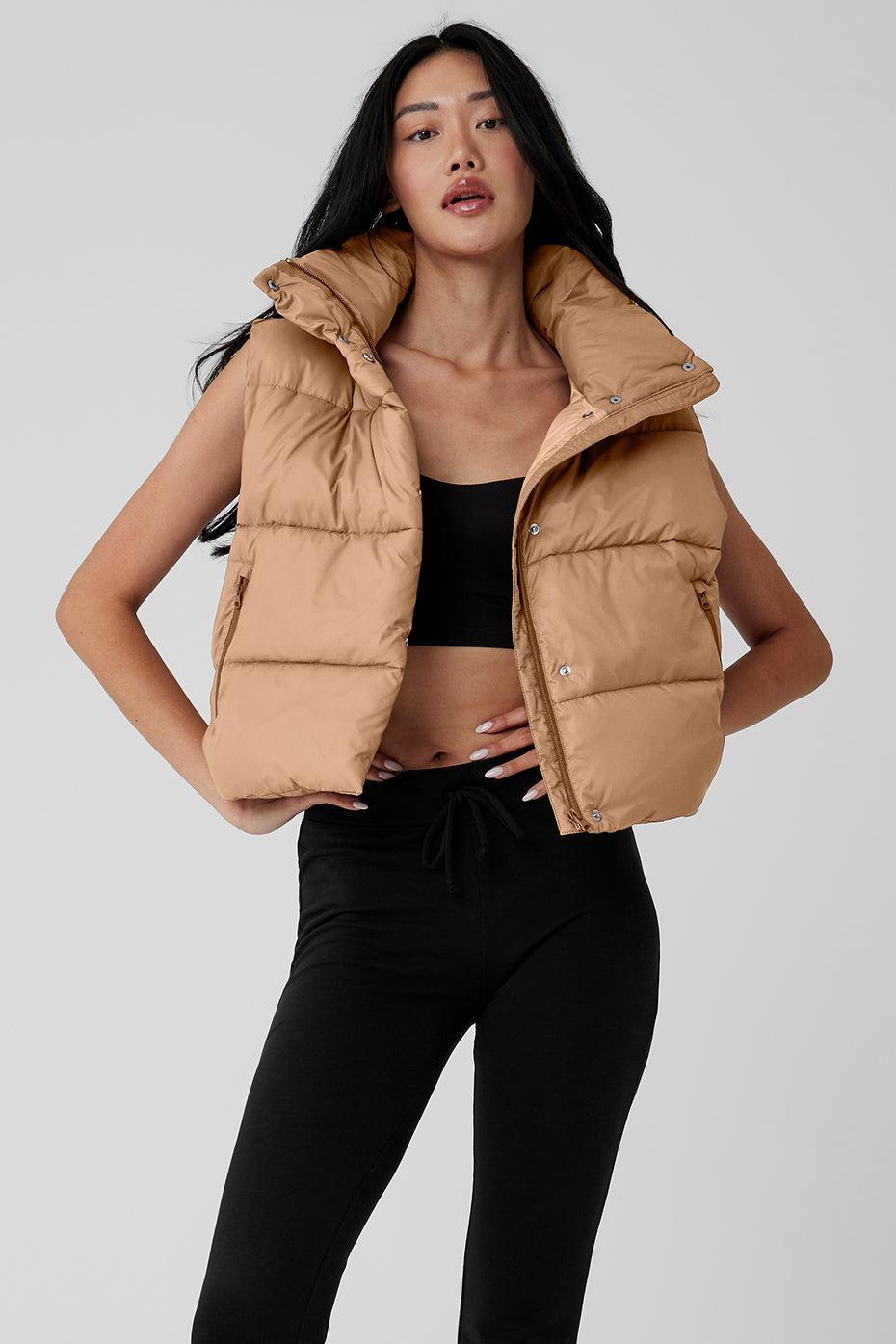 Gold Rush Puffer Vest - Toasted Almond Product Image