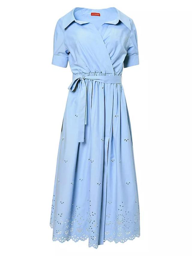 Lydia Cotton Eyelet Belted Maxi Dress Product Image