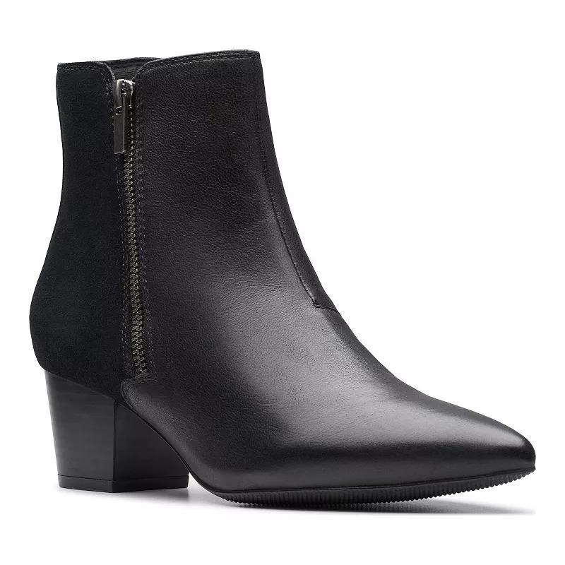 Clarks Ellanie Vibe Womens Leather Ankle Boots Product Image