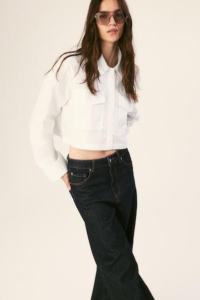 Cropped Cargo Shirt Product Image