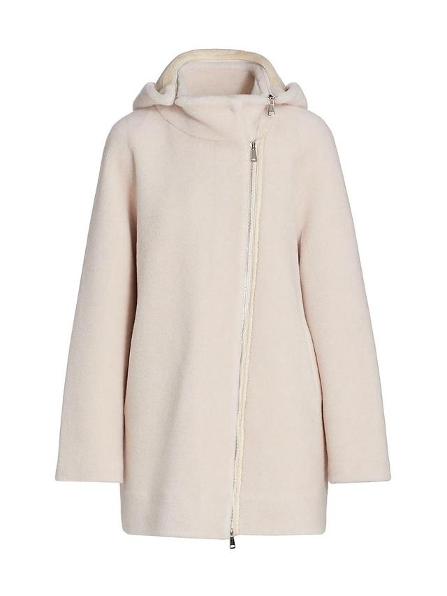 Womens Lambswool Asymmetric Coat Product Image