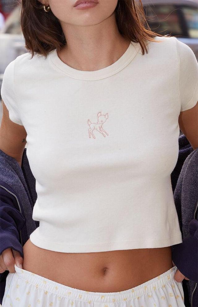 John Galt Womens Ashlyn Deer Cropped T-Shirt Product Image