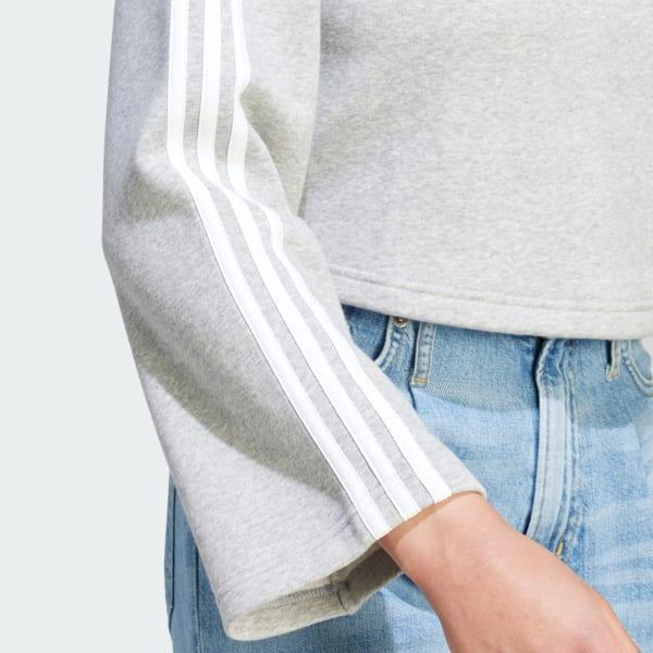 Essentials 3-Stripes Fleece Quarter-Zip Sweatshirt Product Image