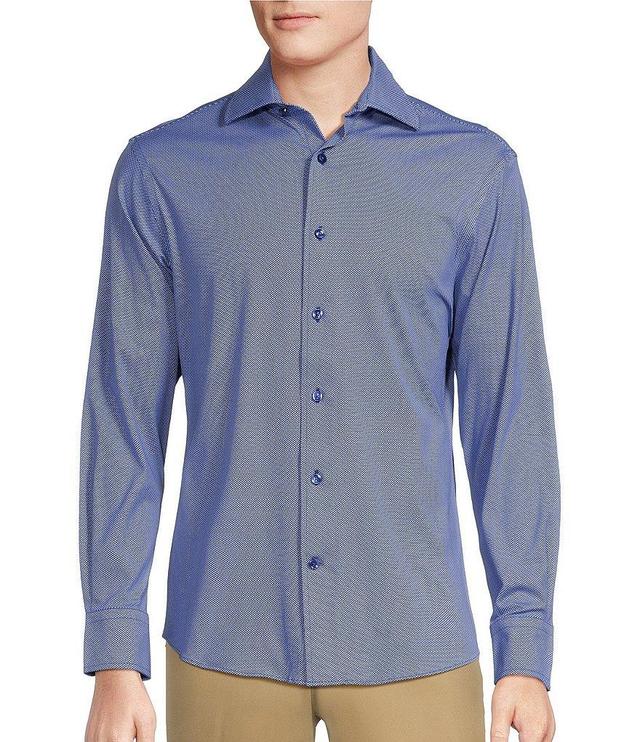 Daniel Cremieux Signature Label Micro Dot Italian Knit Oxford Long Sleeve Woven Shirt Product Image