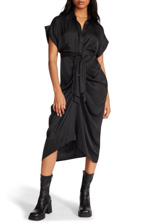 Steve Madden Tori Tie Waist Midi Shirtdress Product Image