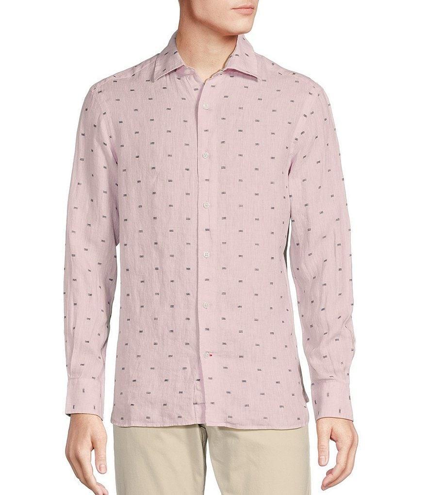 Cremieux Blue Label Camargue Collection Embroidered Long Sleeve Linen Woven Shirt Product Image