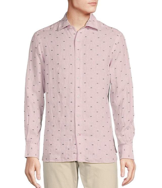 Cremieux Blue Label Camargue Collection Embroidered Long Sleeve Linen Woven Shirt Product Image