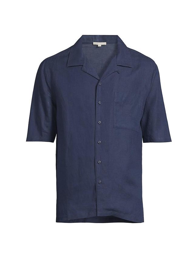 Mens Linen-Blend Camp Shirt Product Image