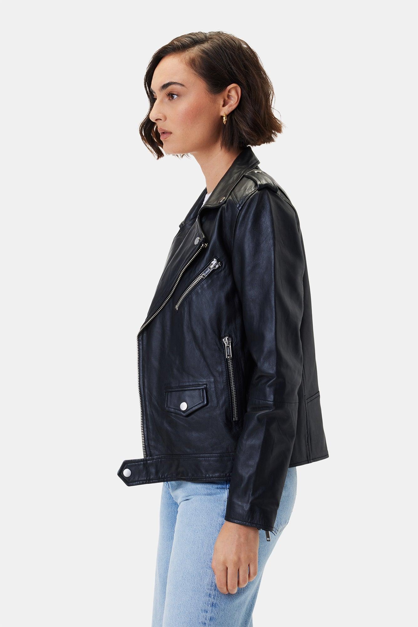 Deadwood River Leather Jacket - Black Female Product Image