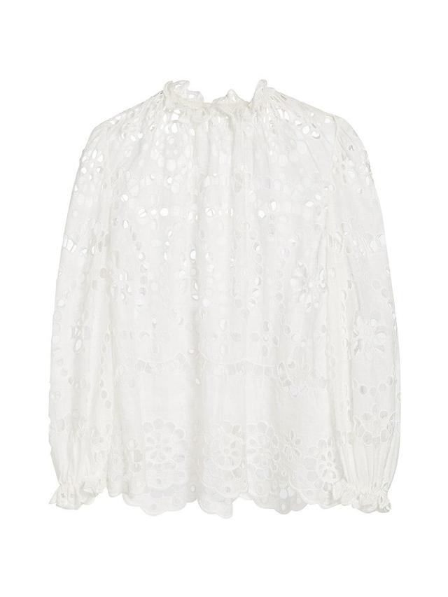 Zimmermann Lexi Embroidered Eyelet Top Product Image