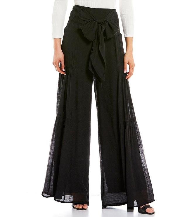 Waist Tie Wide Leg Pants Product Image