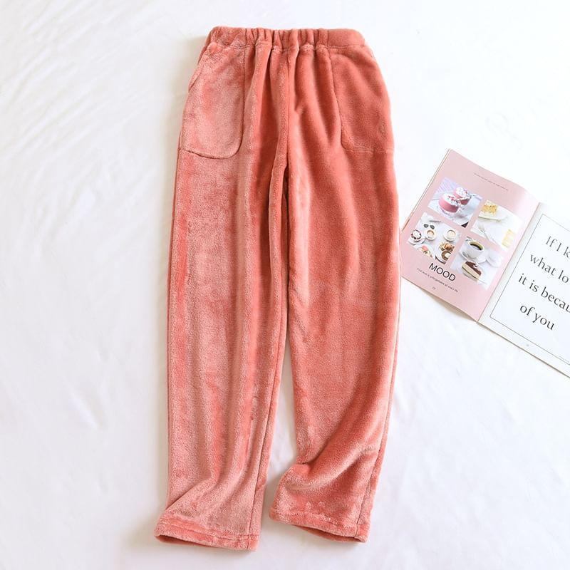 Couple Matching Plain Fleece Pajama Pants (Various Designs) Product Image