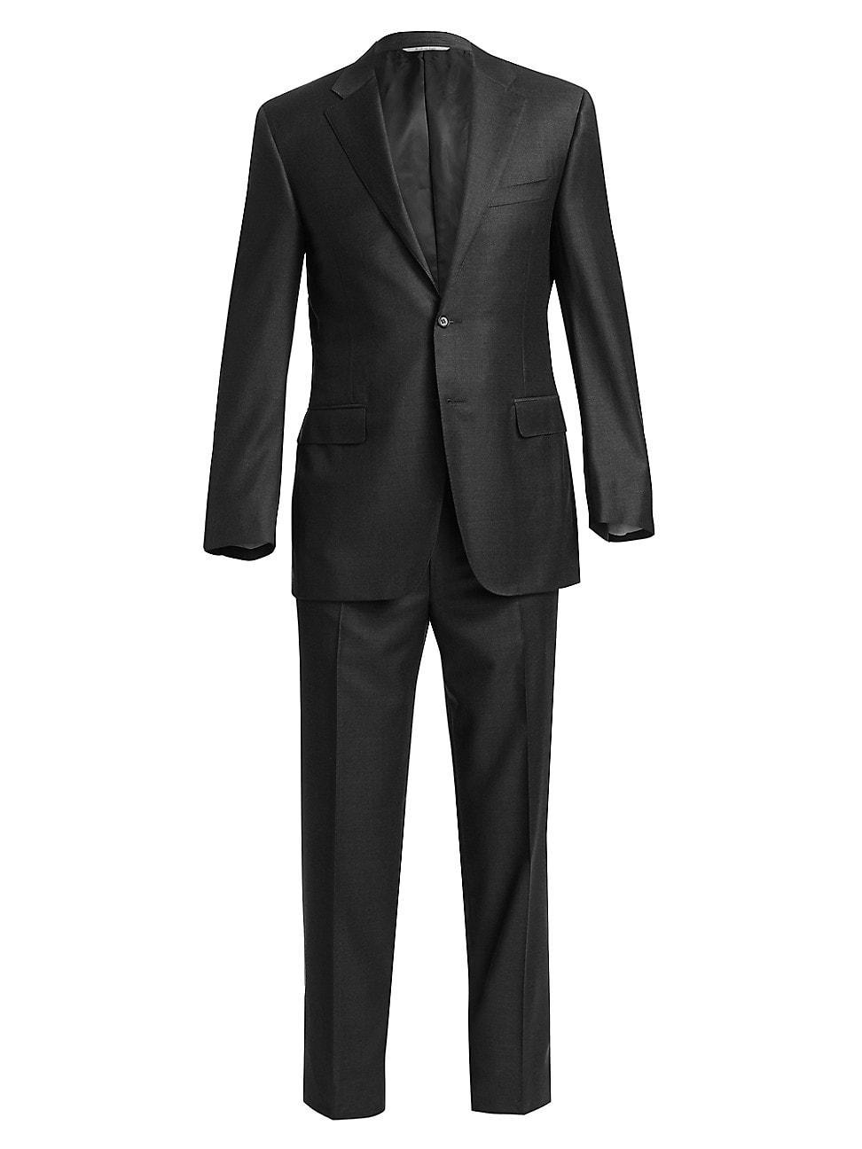 Mens Wool Two Button-Front Suit Product Image