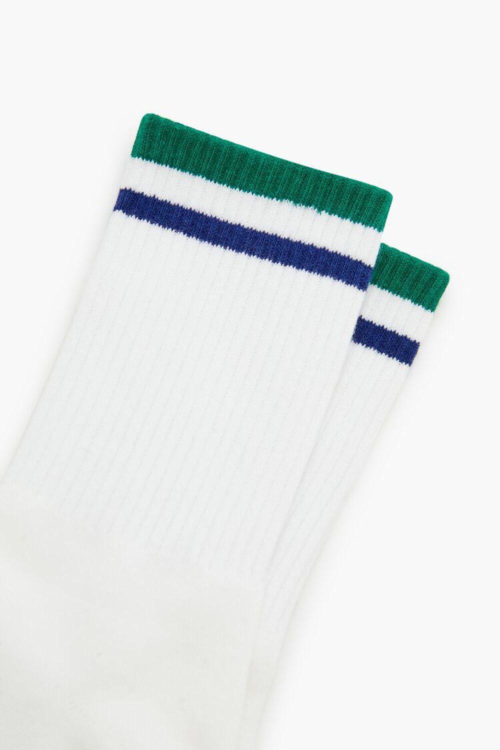 Varsity-Striped Crew Socks | Forever 21 Product Image