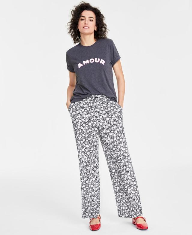 On 34th Womens Printed Wide-Leg Pants, Created for Macys Product Image