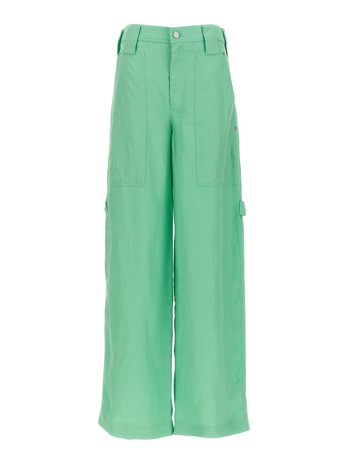 Twill Pants In Light Green Product Image