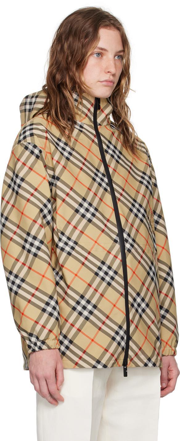 BURBERRY Beige Check Jacket In Sand Ip Check Product Image