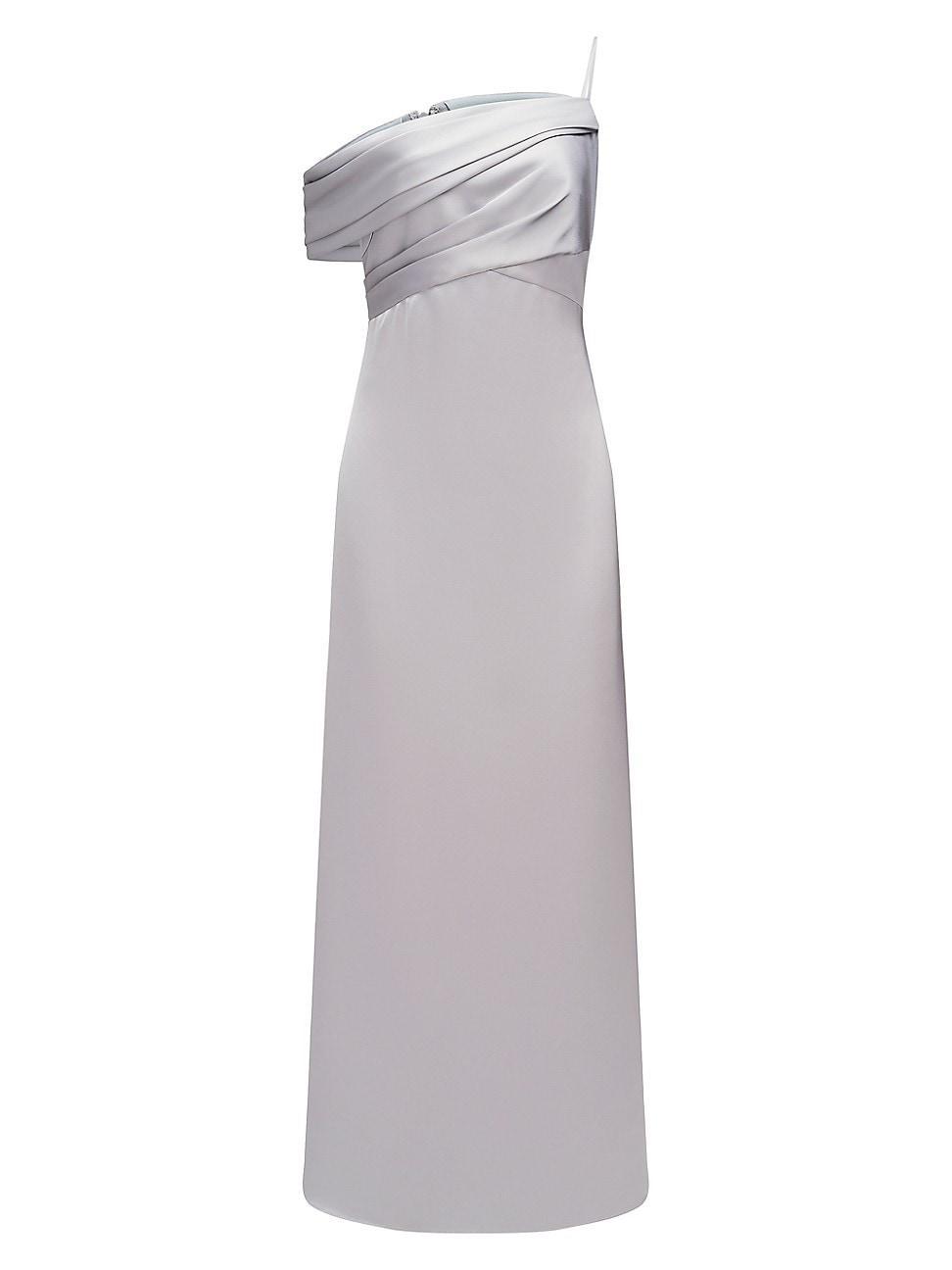 Womens Alaina One-Shoulder Satin Gown Product Image