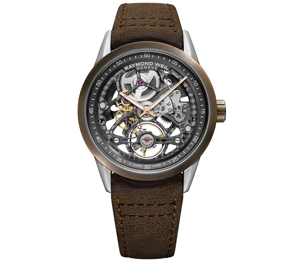 Mens Freelancer Skeleton Rubber-Strap Watch Product Image