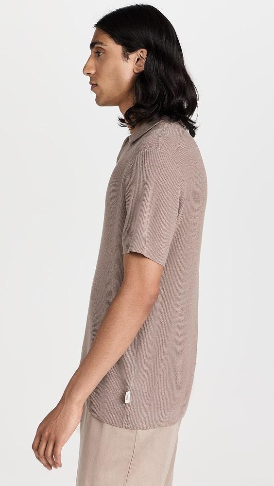 Onia Johnny Collar Ribbed Polo | Shopbop Product Image