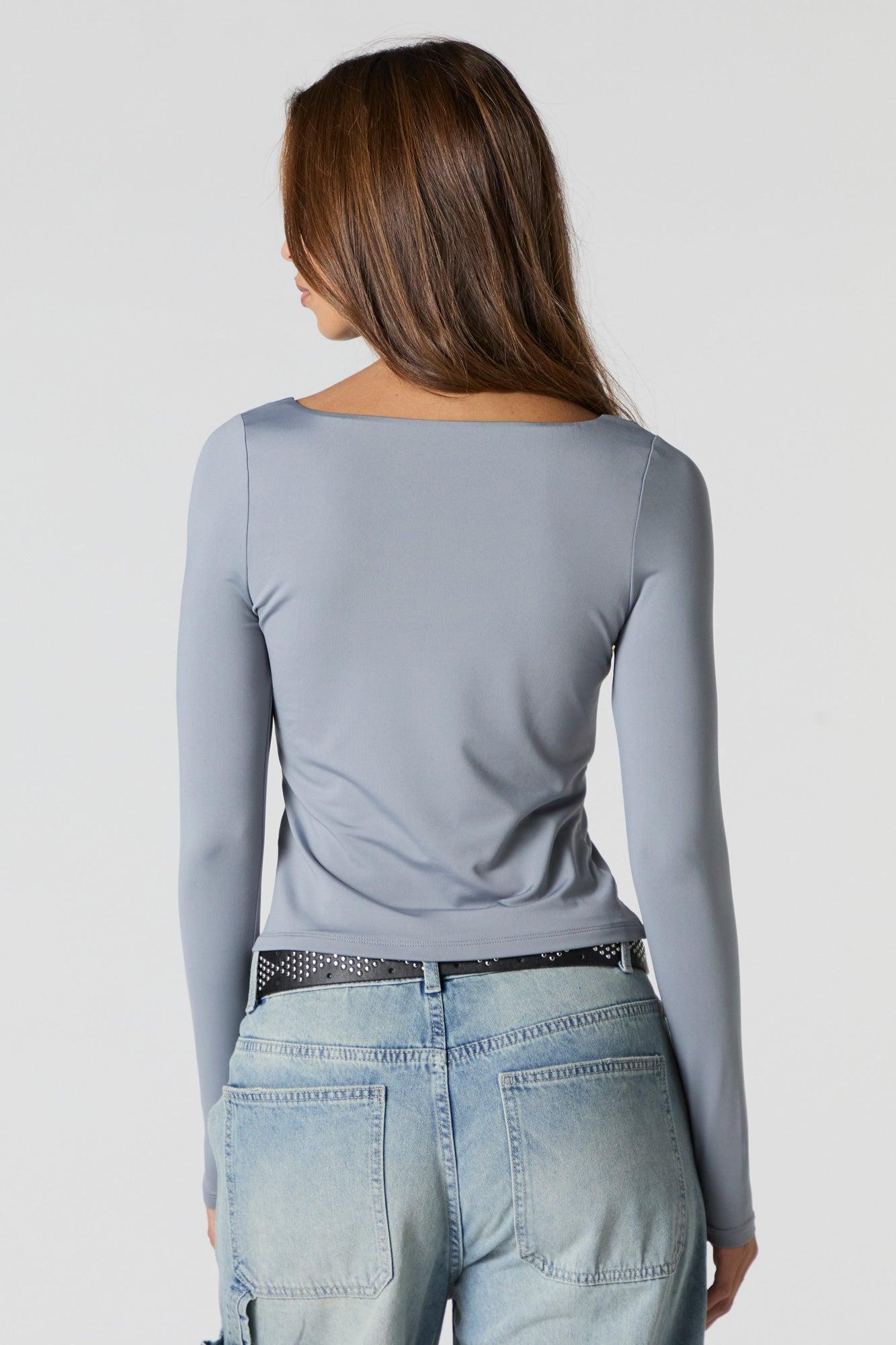 Contour Scoop Neck Long Sleeve Top Female Product Image