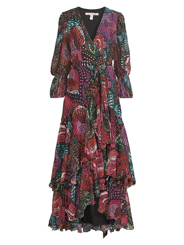 Womens Carlotta Floral Tiered Wrap Maxi Dress Product Image