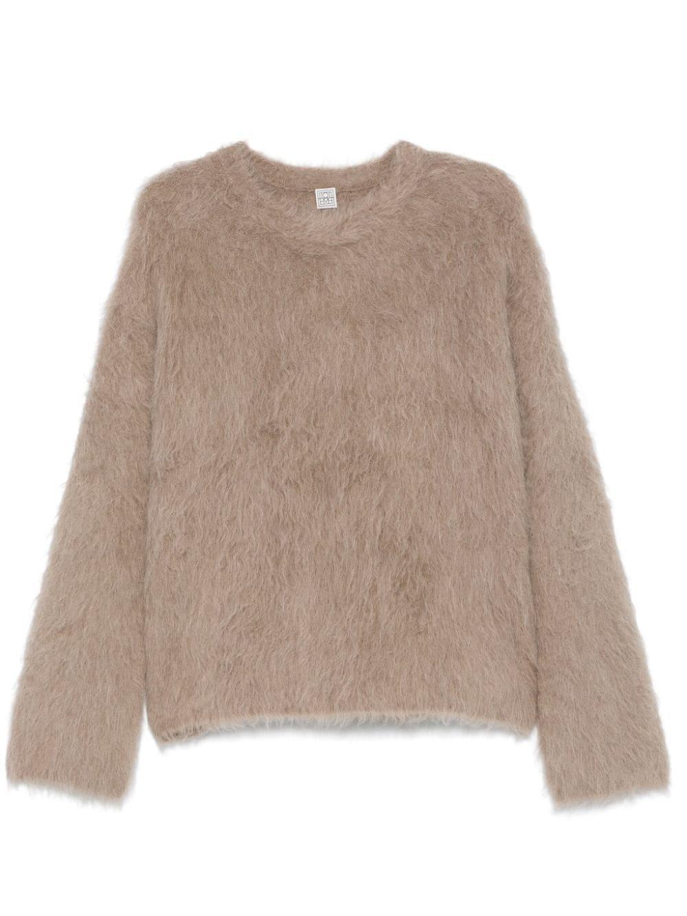 TOTÊME Brushed-finish Sweater In Truffle Melange Product Image