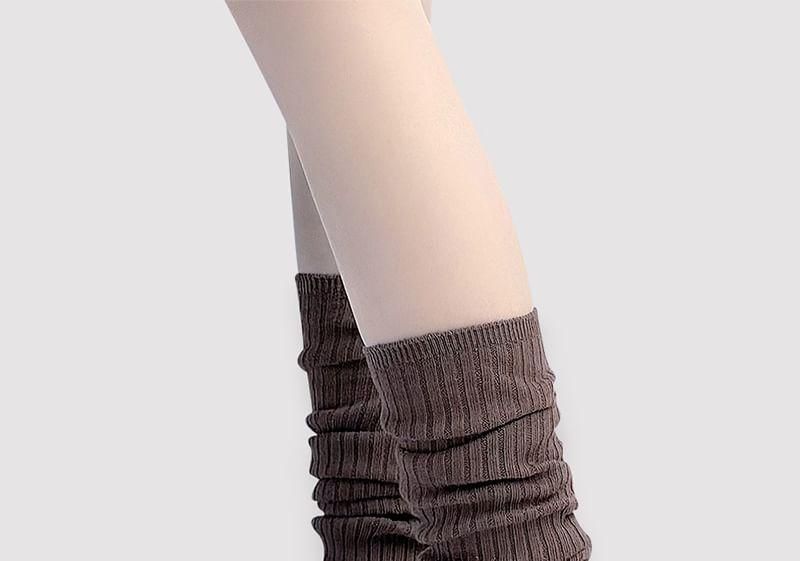 Plain Ribbed Tall Socks Product Image