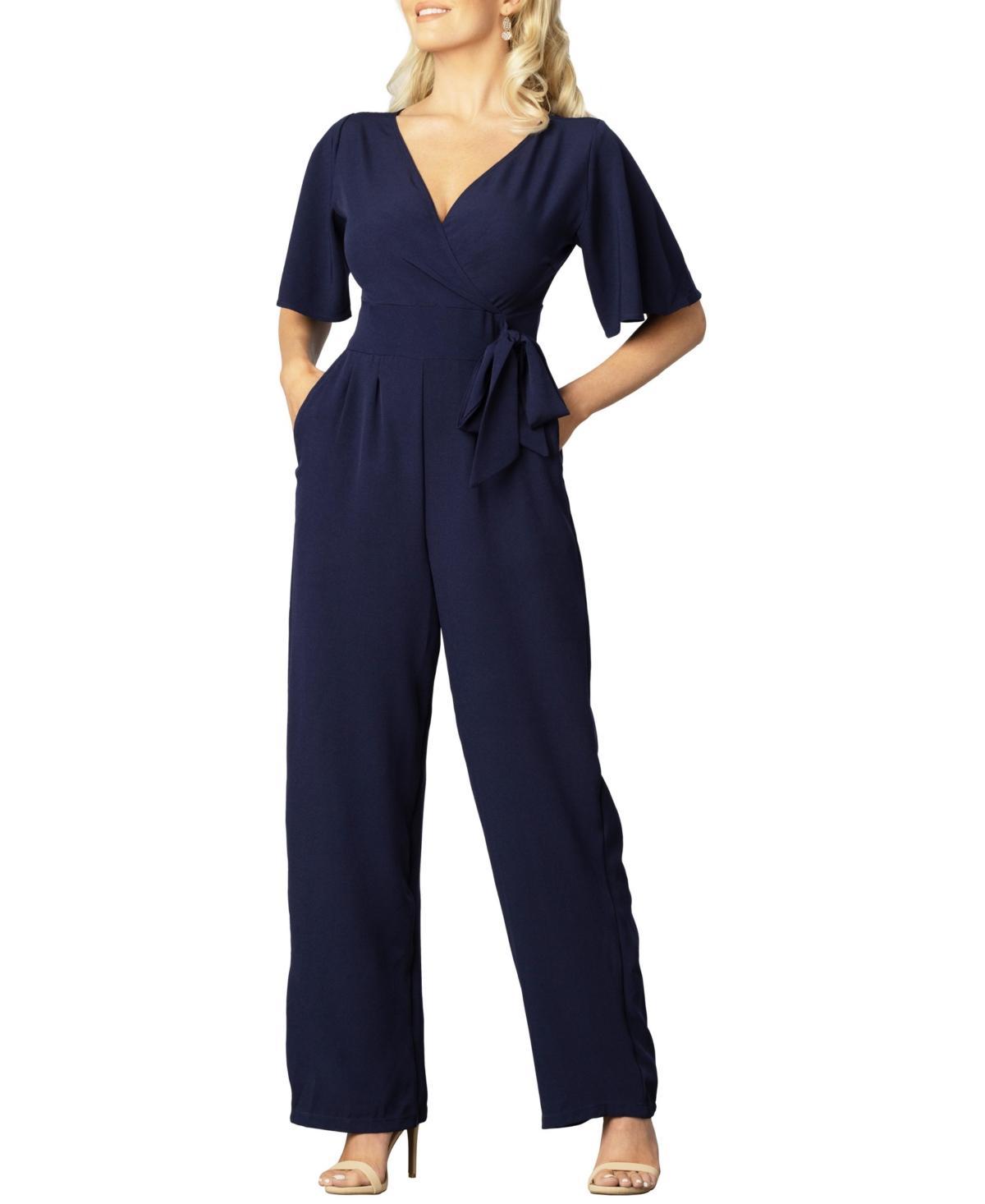 Kiyonna Charisma Wide Leg Crepe Jumpsuit Product Image