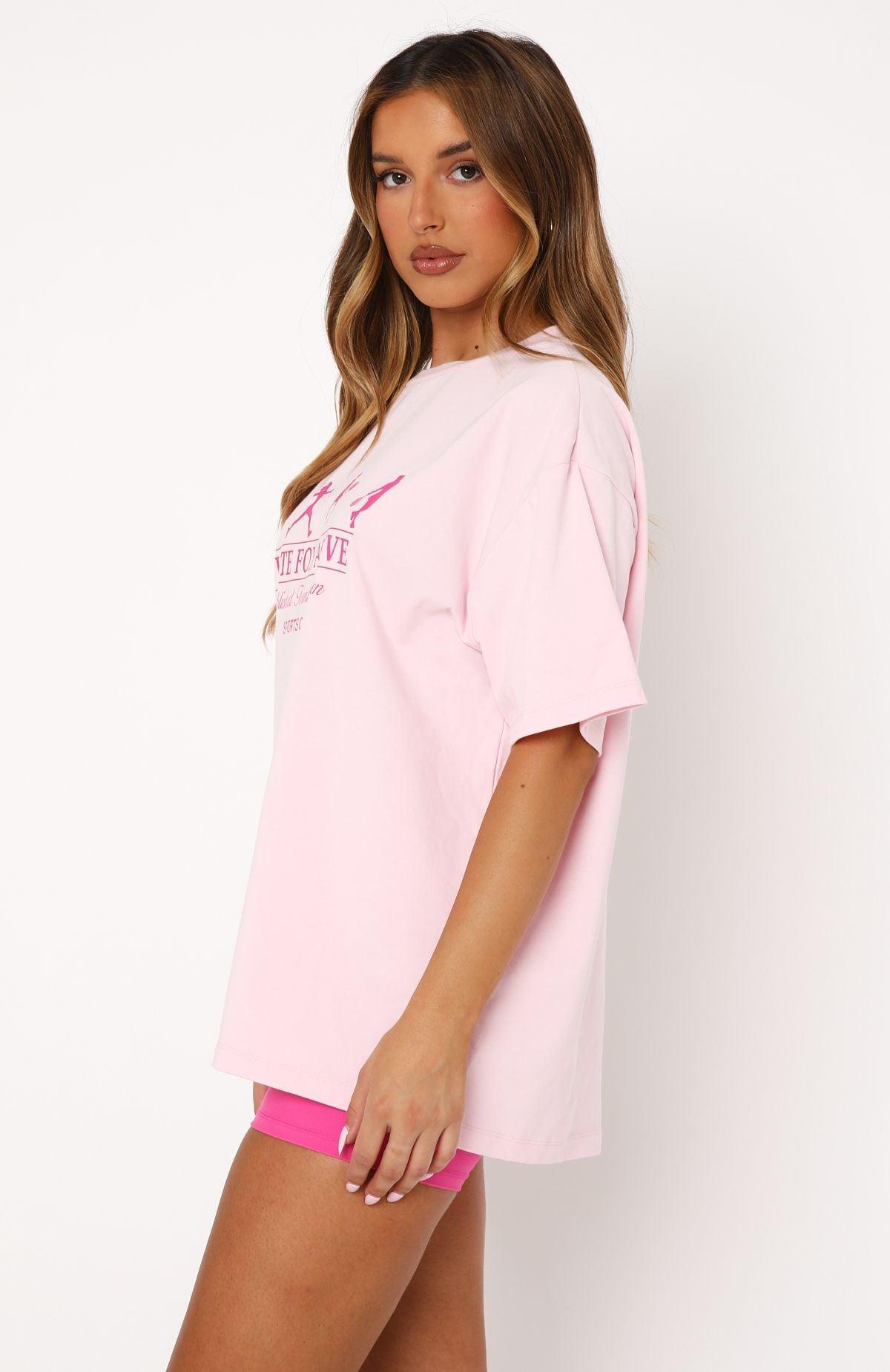 Take The Shot Oversized Tee Pink Product Image