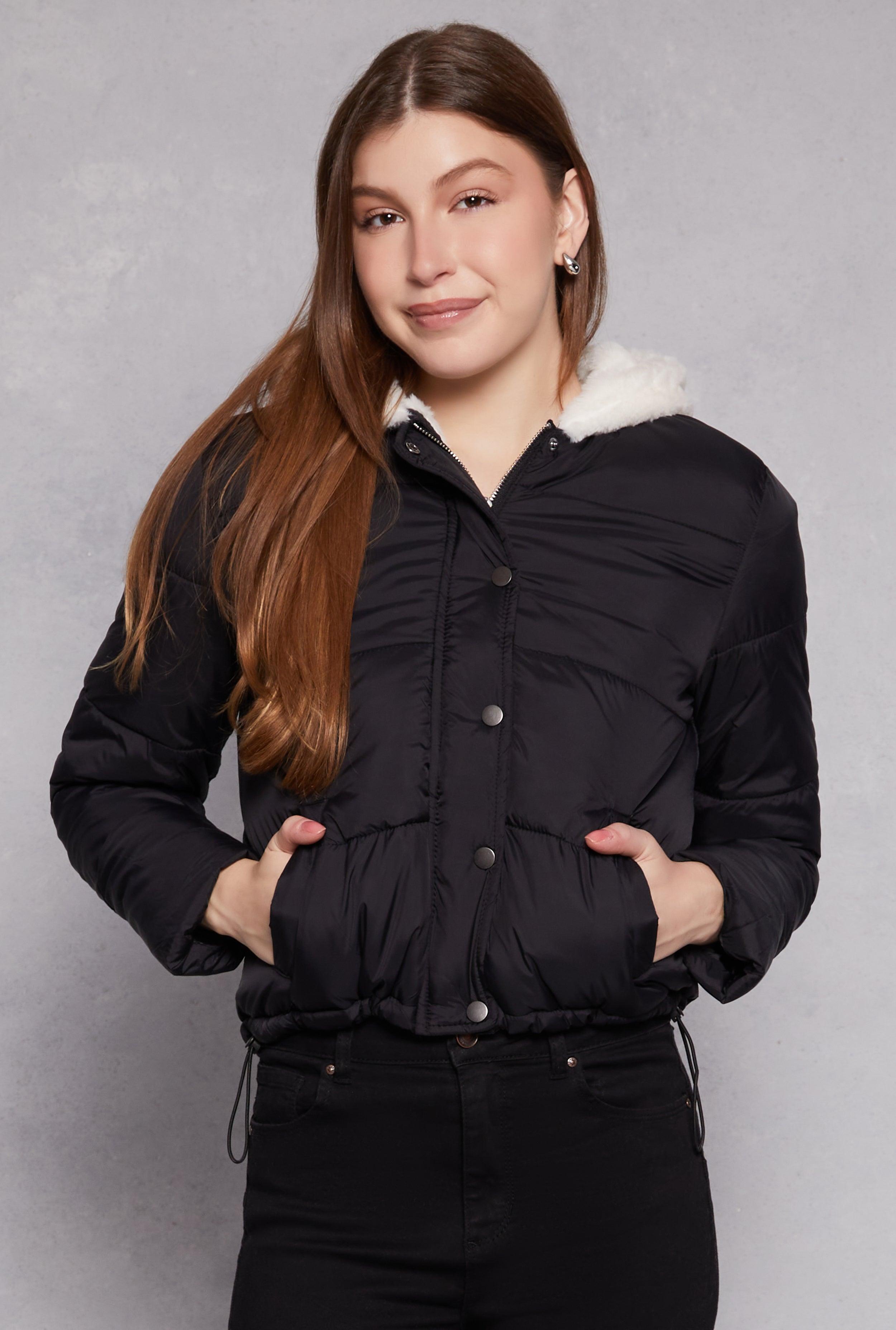 Womens Faux Fur Lined Puffer Jacket product image