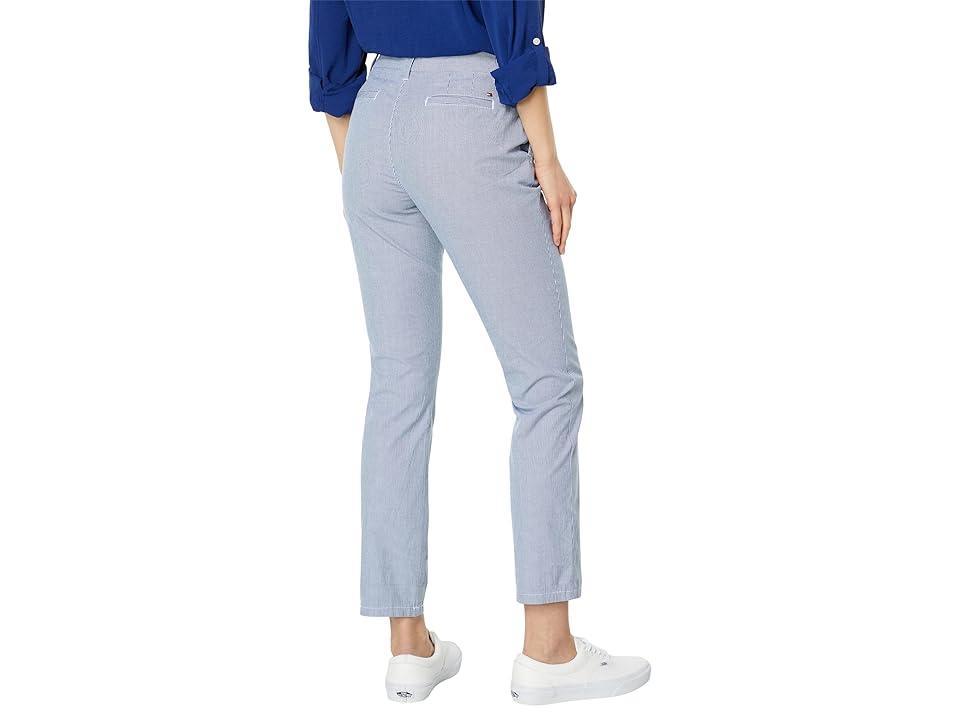 Tommy Hilfiger Hampton Chino Stripe Pants White) Women's Casual Pants Product Image